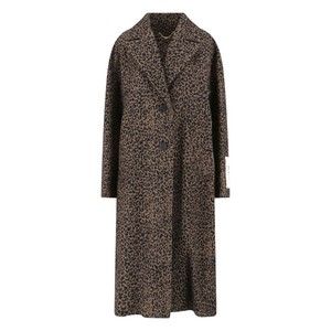 Golden Goose Cocoon Brown Wool Blend Coat With Leopard Print - NWT